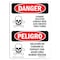 Signmission Safety Sign, OSHA Danger, 7" Height, Cyanide Solution Bilingual Spanish OS-DS-D-57-VS-1113 - alternate 1